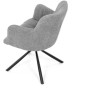 Jídelní židle, šedá, látka, DCH-T1122 GREY2