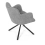Jídelní židle, šedá, látka, DCH-T1122 GREY2