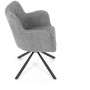 Jídelní židle, šedá, látka, DCH-T1122 GREY2