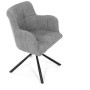 Jídelní židle, šedá, látka, DCH-T1122 GREY2