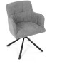 Jídelní židle, šedá, látka, DCH-T1122 GREY2