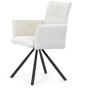 Jídelní židle, krémová, látka bouclé, DCH-W1117 CRM2