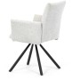 Jídelní židle, krémová, látka bouclé, DCH-W1117 CRM2