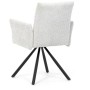 Jídelní židle, krémová, látka bouclé, DCH-W1117 CRM2