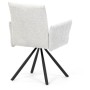 Jídelní židle, krémová, látka bouclé, DCH-W1117 CRM2