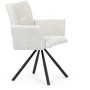 Jídelní židle, krémová, látka bouclé, DCH-W1117 CRM2