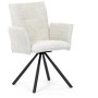 Jídelní židle, krémová, látka bouclé, DCH-W1117 CRM2