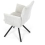 Jídelní židle, krémová, látka bouclé, DCH-W1117 CRM2