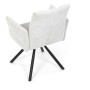 Jídelní židle, krémová, látka bouclé, DCH-W1117 CRM2