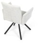 Jídelní židle, krémová, látka bouclé, DCH-W1117 CRM2