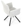 Jídelní židle, krémová, látka bouclé, DCH-W1117 CRM2