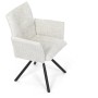 Jídelní židle, krémová, látka bouclé, DCH-W1117 CRM2