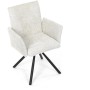 Jídelní židle, krémová, látka bouclé, DCH-W1117 CRM2