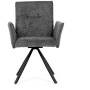 Jídelní židle, šedá, látka bouclé, DCH-W1117 GREY2