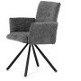 Jídelní židle, šedá, látka bouclé, DCH-W1117 GREY2