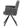 Jídelní židle, šedá, látka bouclé, DCH-W1117 GREY2
