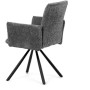 Jídelní židle, šedá, látka bouclé, DCH-W1117 GREY2