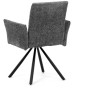 Jídelní židle, šedá, látka bouclé, DCH-W1117 GREY2