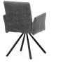 Jídelní židle, šedá, látka bouclé, DCH-W1117 GREY2