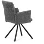 Jídelní židle, šedá, látka bouclé, DCH-W1117 GREY2