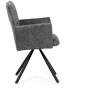 Jídelní židle, šedá, látka bouclé, DCH-W1117 GREY2