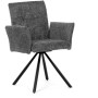 Jídelní židle, šedá, látka bouclé, DCH-W1117 GREY2