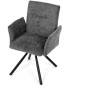 Jídelní židle, šedá, látka bouclé, DCH-W1117 GREY2