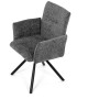 Jídelní židle, šedá, látka bouclé, DCH-W1117 GREY2