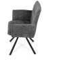 Jídelní židle, šedá, látka bouclé, DCH-W1117 GREY2