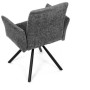 Jídelní židle, šedá, látka bouclé, DCH-W1117 GREY2
