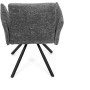 Jídelní židle, šedá, látka bouclé, DCH-W1117 GREY2