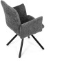 Jídelní židle, šedá, látka bouclé, DCH-W1117 GREY2