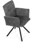 Jídelní židle, šedá, látka bouclé, DCH-W1117 GREY2