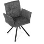 Jídelní židle, šedá, látka bouclé, DCH-W1117 GREY2