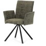 Jídelní židle, zelená, látka bouclé, DCH-W1117 GRN2