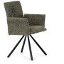 Jídelní židle, zelená, látka bouclé, DCH-W1117 GRN2