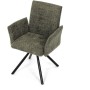 Jídelní židle, zelená, látka bouclé, DCH-W1117 GRN2