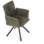Jídelní židle, zelená, látka bouclé, DCH-W1117 GRN2