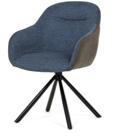 Jídelní židle, modrá, látka, DCH-Y1143 BLUE2