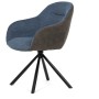 Jídelní židle, modrá, látka, DCH-Y1143 BLUE2