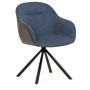 Jídelní židle, modrá, látka, DCH-Y1143 BLUE2