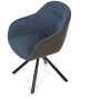 Jídelní židle, modrá, látka, DCH-Y1143 BLUE2