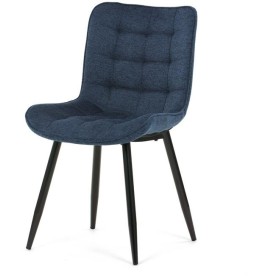 Jídelní židle, modrá, látka, HC-462 BLUE2