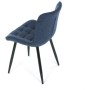 Jídelní židle, modrá, látka, HC-462 BLUE2
