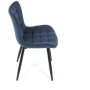 Jídelní židle, modrá, látka, HC-462 BLUE2