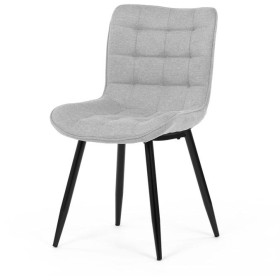 Jídelní židle, šedá, látka, HC-462 SIL2
