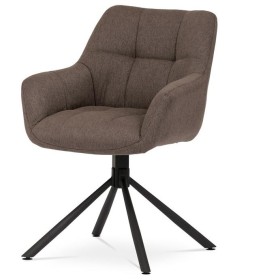 Židle jídelní, hnědá, hladká látka, HC-532 BR2