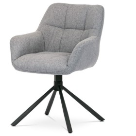 Židle jídelní, šedá, hladká látka, HC-532 SIL2