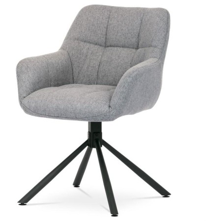 Židle jídelní, šedá, hladká látka, HC-532 SIL2