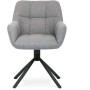 Židle jídelní, šedá, hladká látka, HC-532 SIL2